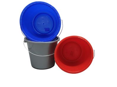 Eimer mit Metallbügel 10 Liter - diverse Farben