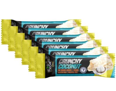 6x30g Crunchy Coconut Kokos Riegel Ohne Zuckerzusatz Glutenfrei vegane Schokolade