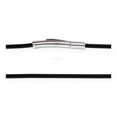 JuwelmaLux Halskette Kautschuk mit Edelstahl Verschluss JL00-05-0042