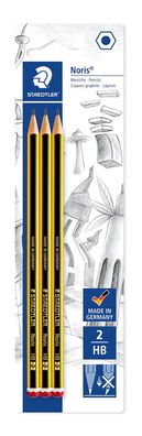 Staedtler Bleistift Noris HB x3 BK 100% PEFC 4007817120316