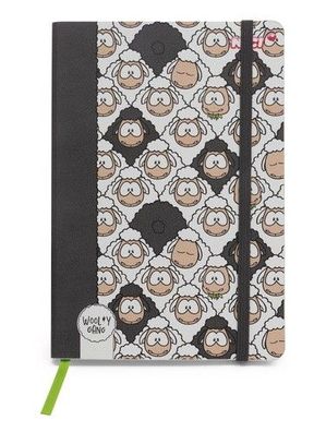 Wooly Gang Notizbuch DIN A5 Blatt 64 liniert Wooly Gang schwarz / weiß Neuware