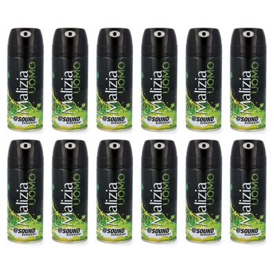 Malizia Uomo Sound Deodorant 12 x 100 ml
