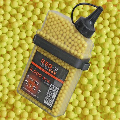 GSG-9 Sport Line 6mm BBs Gelb 0,12 g 2.000 Stück Munition für Airsoft Waffen