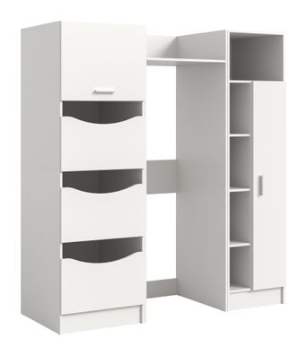 Waschmaschienenumbau Set in weiß Nachbildung