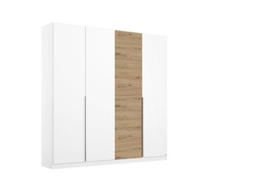 Rauch Drehtüren Schrank Bellezza 4-türig Weiß Eiche Artisan