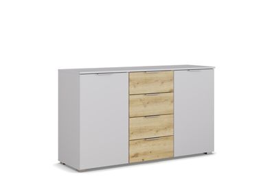 Rauch Kommode Bellezza 2-türig Seidengrau Eiche Artisan