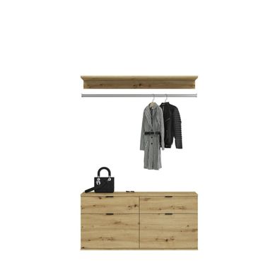 Xonox Garderoben Element 121 cm Projekt X Schuhschrank Eiche