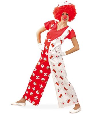 narrenwelt Kostüm Latzhose Köln rot mit Köln Wappen Gr. L+XXL Karneval Unisex