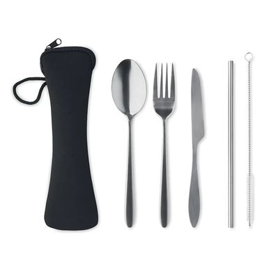 Essbesteck für Camping Trekking Besteck Edelstahl Messer Gabel Löffel