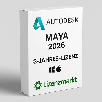 Autodesk Maya 2026 - 3 Jahre Lizenz (Windows/macOS)