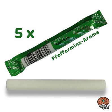 5 Aroma-Stäbchen / Aroma-Sticks Minze für Zigaretten & Tabak, Menth. Ersatz
