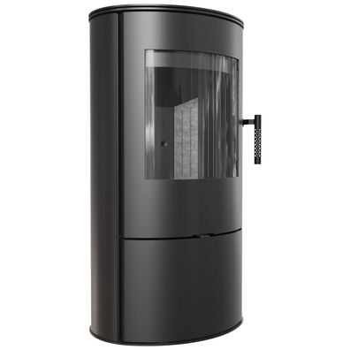Kaminofen AUS STAHL KRATKI ROLLO Ø 150 7 KW Schwarze Thermotec-auskleidung Satz