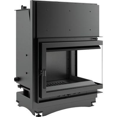 Wasserführender Kamin ZUZIA Rechts 12kW Ø200 Ecodesign Corner KIT