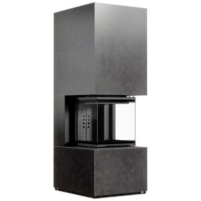 Kaminbausatz KRATKI NBC 500/500 Hoch 8 kW Ø 200 Sinter FOKOS Grafite schwarz Verklei