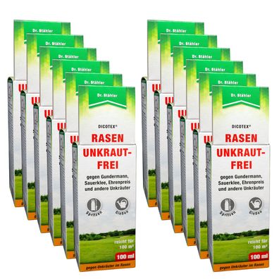 12 x DR. Stähler Dicotex® Rasenunkrautfrei, 100 ml