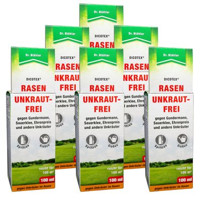 6 x DR. Stähler Dicotex® Rasenunkrautfrei, 100 ml