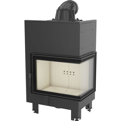 Kamineinsatz aus Stahl KRATKI MBZ rechts 13 kW Ø 200