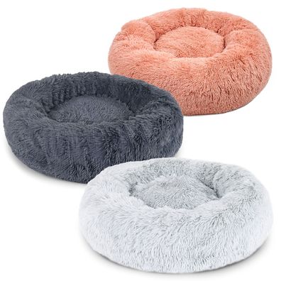 lionto Katzenbett rund Katzenkissen Katzensofa Hundebett Donut Größe und Farbe