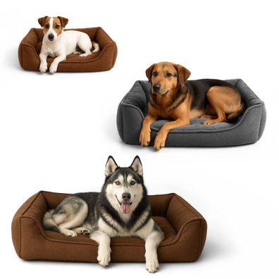 belviona Hundebett mit abnehmbarem Bezug, verschiedene Größen und Farben
