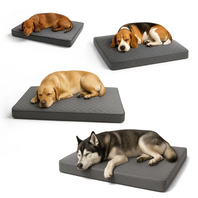 belviona Hundematratze orthopädisch mit Memory-Schaumstoff, verschiedene Größen, grau