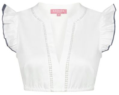 Dirndlbluse Lebenslang Flügelarm ecru
