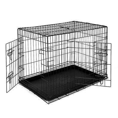 lionto Katzentransportkäfig Tiertransportbox Katzenbox Größe (XL) 92x58x64 cm