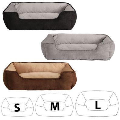 lionto 2-in-1 Katzenbett Katzenkissen Katzenkörbchen Größe & Farbe wählbar