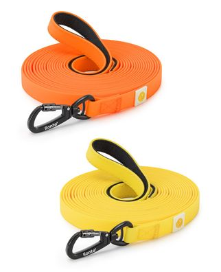 lionto Schleppleine mit 360° Sicherheitskarabiner & Handschlaufe aus Nylon