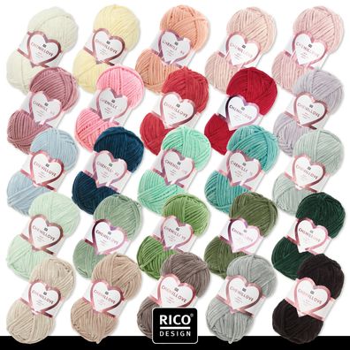 Rico Design 100 g Creative Chenillove Wolle Stricken Häkeln Babygarn 25 Farben