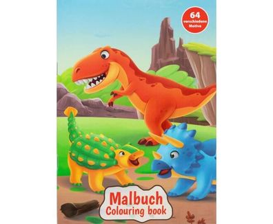 Stylex 77144 Kinder Malbuch DIN A5 Tiermotiv DINO 64 Seiten 1 Stück