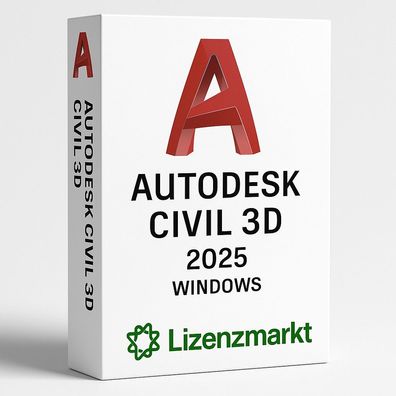 Autodesk Civil 3D 2025 - 1 Jahr Lizenz (Windows)