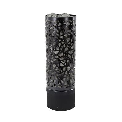 Infraworld Atlas Round Black finnischer Saunaofen 9 kW schwarz inkl. Saunasteine