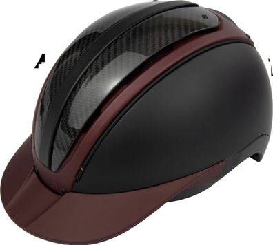 CASCO Duell One Precision Carbon Burgundy Reithelm