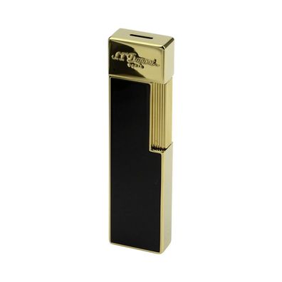 ST Dupont Twiggy Jet Feuerzeug, Schwarz Lack/Gold, unbefüllt