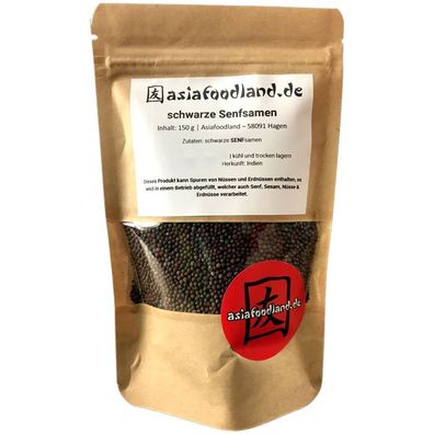 Asiafoodland - schwarze Senfsamen / braune Senfsamen - 150g