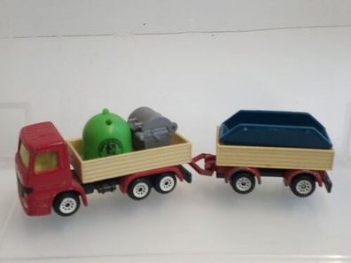 Mercedes Recycling LKW mit Anhänger Siku Modellauto