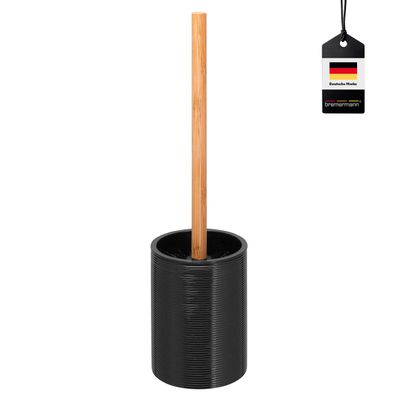 bremermann WC-Bürste SEGNO aus Bambus und Kunststoff | WC-Garnitur | Toilettenbürste,