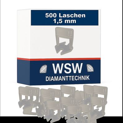 WSW Zuglaschen 1,5mm - 500 Stk. - Fliesen Nivelliersystem