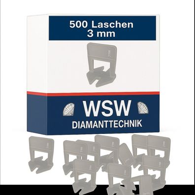WSW Zuglaschen 3,0mm - 500 Stk. - Fliesen Nivelliersystem