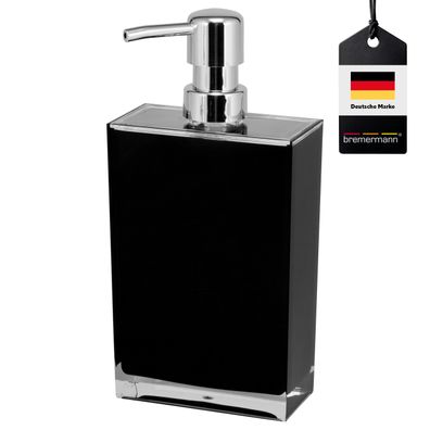 bremermann Seifenspender XL mit ca. 500 ml Füllmenge, Kunststoff eckig, transparent/s