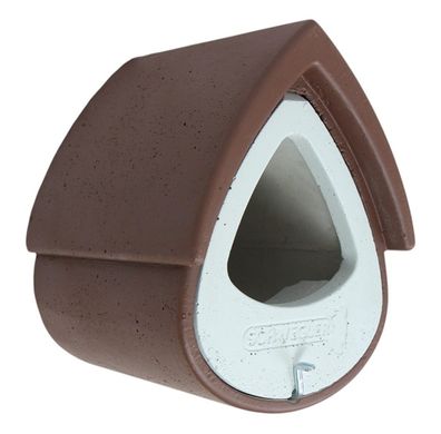Nistkasten elegante Vogelnisthöhle H 27 cm Halbhöhle 2MR zur Wandmontage braun