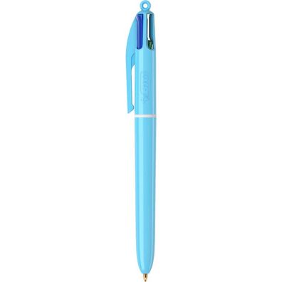 12x BIC 4-Farben-Kugelschreiber PASTEL pastellgelb, pastellrosa, pastellblau, Schreib