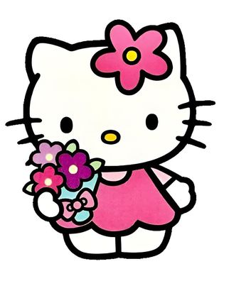 Katze14x10cm Essbar Hello Kitty Märchen Tortenaufleger Torte Tortenbild Zuckerbild