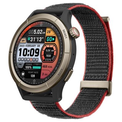Amazfit Cheetah Pro - Faserverstärktes Polymer - intelligente Uhr mit Riemen - ... ->