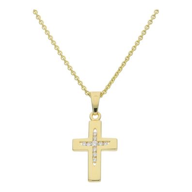 JuwelmaLux 333 Gold, Kreuz Anhänger, Zirkonia JL14-02-0438