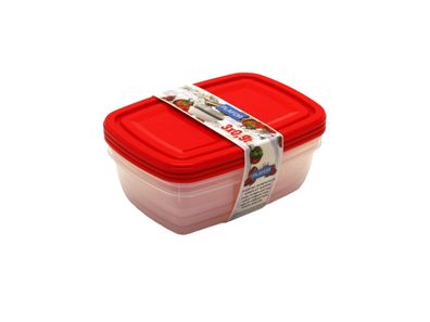 Gefrierdosen 3er Set 0,9 Liter - diverse Farben