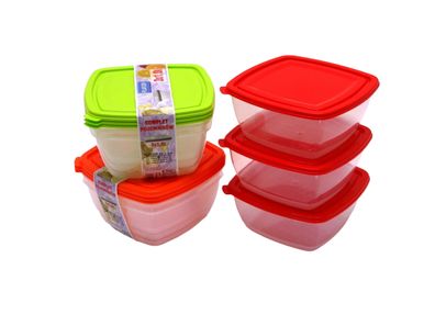 Gefrierdosen 3er Set 1 Liter - diverse Farben