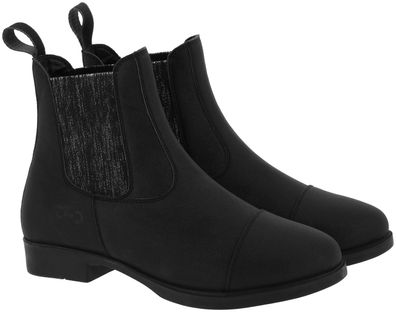 RIDING WORLD Glitter Kinder Schlupfstiefelette Schwarz