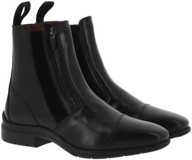 Equithème Damen Sporty Stiefeletten mit Reißverschluss Rindsleder Schwarz
