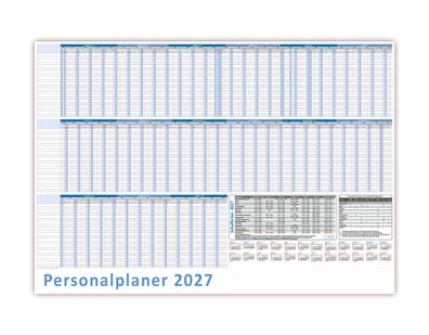 Urlaubsplaner Personalplaner 2027 DIN B1 Format (1000 x 700mm) 22 Mitarbeiter